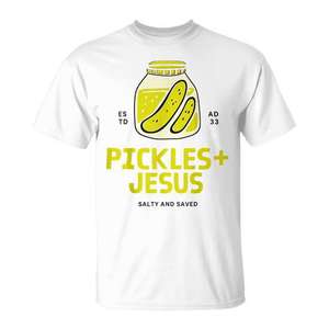 T-shirt Pickles Jesus Salty And Saved - Product Image 1