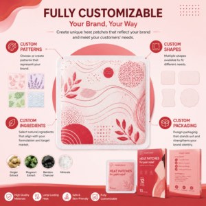 Patch <span class=keywords><strong>menstruel</strong></span> personnalisé avec logo, patch auto-chauffant portable, soin <span class=keywords><strong>menstruel</strong></span> pour femmes - Product Image 4