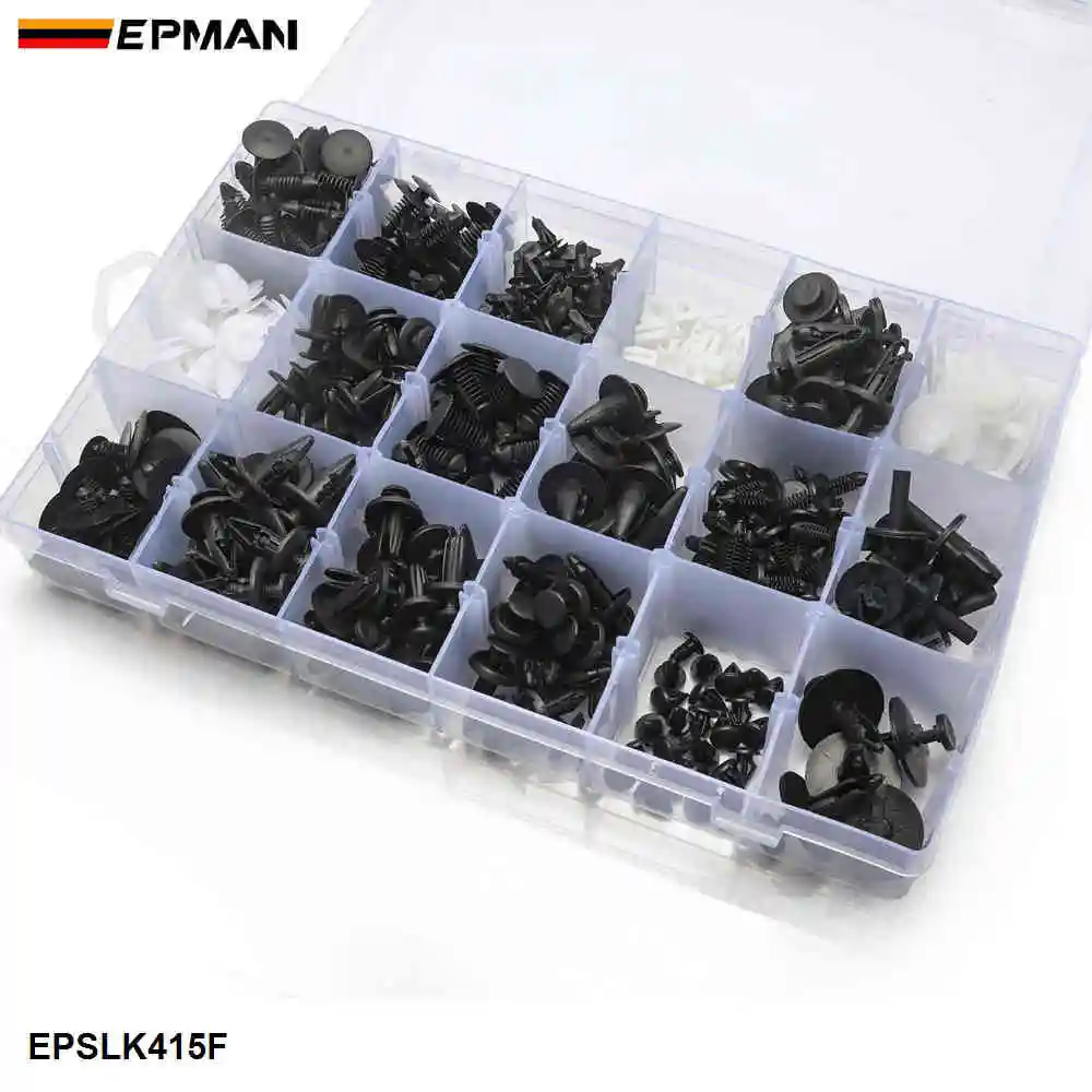 Epman 415 Pcs Plastik Keling Pengikat Fender Bumper Push Pin Klip Pengikat Kit EPSLK415F