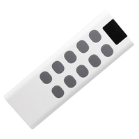 Mando a distancia RF 2,4G de silicona blanca, alta calidad, inalámbrico, 6 llaves, 8 teclas, 10 teclas, soporte de Control remoto personalizado