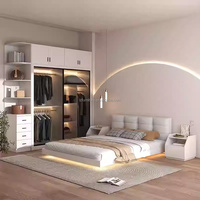 Juegos de Muebles para Dormitorio de Hotel y Apartamento, Económicos, Ecológicos y Duraderos, Armario de Madera Maciza, Mesitas de Noche, Tocador, Diseño Moderno