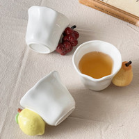 Tasse en céramique de fruits peints à la main de grande valeur Style classique moderne stocké tasse à eau en grès cadeau de vacances ou Souvenir