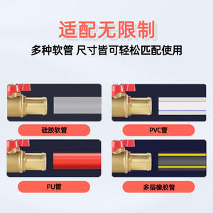 Robinet à bille à tête double pagode en laiton 22/28 mm avec poignée rotative, interrupteur manuel pour eau, huile, gaz, accessoire à passage direct - Product Image 3