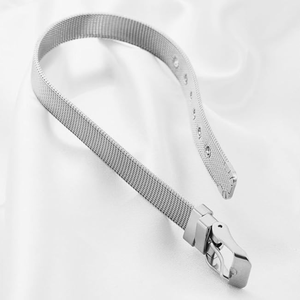 <span class=keywords><strong>Bracelet</strong></span> de Montre Maillon en Acier Inoxydable Maille Tressée Ajustable 10mm Bijoux Fins pour Hommes et Femmes Cadeau - Product Image 5