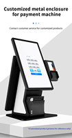 Kiosque d'affichage de paiement par écran tactile Android personnalisé KS-03, borne de libre-service, support au sol en métal, 10-18 pouces, noir