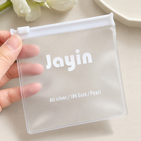 Pochette zippée en PVC mat dépoli anti-ternissement avec logo personnalisé, sac de rangement pour bijoux, sac à fermeture éclair en PVC pour organisateur de voyage