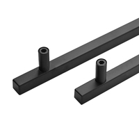 Poignées de tiroir carrées noires en acier inoxydable de haute qualité pour armoires de cuisine, chambre, commode, salon, bar à domicile, villa, école