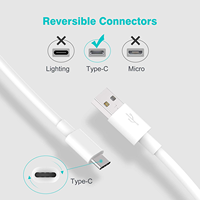 3ft USB à Type C 3A Câble de charge rapide Câbles de données USB Adaptateurs de code de fil pour Android Samsung Accessoires mobiles
