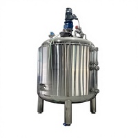 Homogeneizador Automático de Acero Inoxidable 304/316, Mezclador de Doble Camisa de 1000L, Bomba Agitadora, Control PLC, Alta Precisión, Químico