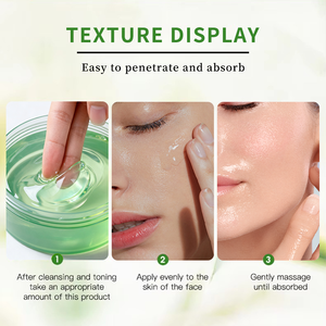 Masque de nuit hydratant en gel d'aloe vera naturel OEM, soin du visage, masque réparateur éclaircissant, crème visage en <span class=keywords><strong>gelée</strong></span> d'aloe vera - Product Image 5