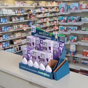 Support d'affichage <span class=keywords><strong>de</strong></span> comptoir <span class=keywords><strong>de</strong></span> pharmacie personnalisé <span class=keywords><strong>de</strong></span> haute qualité, présentoir en carton pour <span class=keywords><strong>magasin</strong></span> <span class=keywords><strong>de</strong></span> détail, boîte d'affichage PDQ pour vitamines, médicaments, modèle en papier Pop - Product Image 1