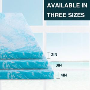 Nhà Máy Bán buôn làm mát <span class=keywords><strong>Gel</strong></span> truyền mật độ cao Bộ nhớ bọt Nệm Topper với sự mềm mại và làm mát - Product Image 2