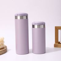Venta al por mayor Oem gran capacidad de color sólido 304 botella de agua de acero inoxidable 500ml termo taza