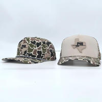 Topi Baseball 5 Panel Laser Camo Logo Kustom Berkualitas Tinggi dengan Patch Bordir 3D Snapback untuk Golf, Memancing, dan Berburu di Luar Ruangan