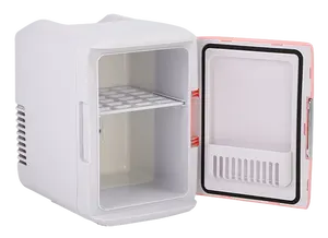 Portable Mini Beauty Fridge Custom Makeup Refrigerator Pink Skin Care Fridge Little Makeup Cooler Personal Cosmetic Fridge