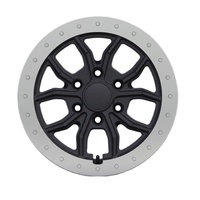 S3-000332 18-24 Llantas de aluminio forjado personalizadas negro mate con labio mecanizado, radios múltiples, diseño cóncavo profundo, estándar DOT para F150