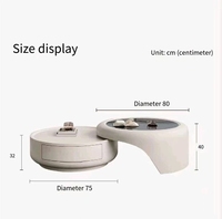 Vente directe d'usine Table basse de salon modulaire moderne en verre et en pierre avec rangement Écologique