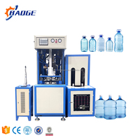Máquina para hacer botellas de plástico de 10 L de alta calidad, 2 cavidades, PET de botellas de moldeo por soplado, cilindros rotativos de Motor Airtac semiautomático