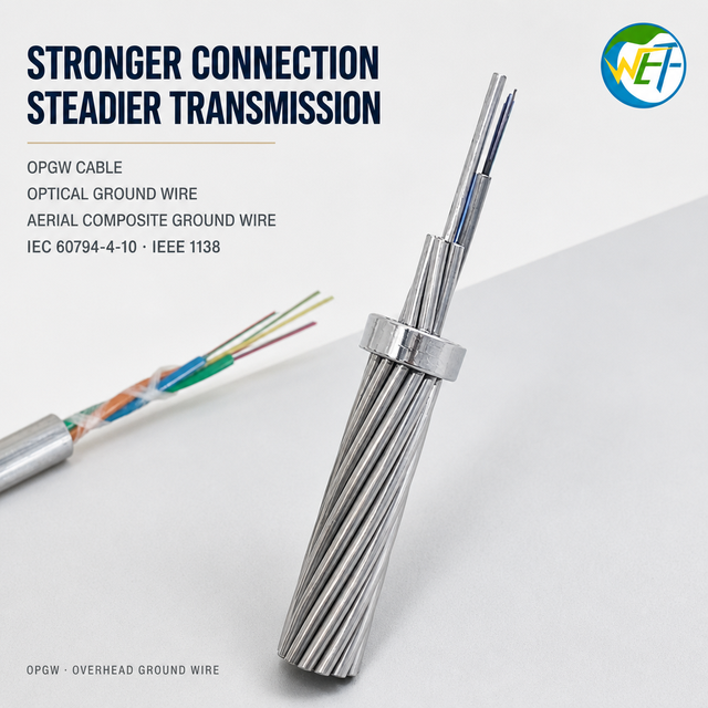 OPGW 24 Core 90mm² Fiber Optic Cable 35kV High Voltage Optical Ground Wire for Overhead Power Transmission Lines
