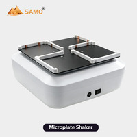 Agitateur de microplaques SAMO à 4 plaques, 200-1200 tr/min, orbite de 3 mm, numérique, pour plaques ELISA à puits profonds, moteur sans balais