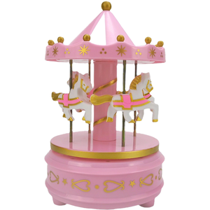 DAMAI Fabricant Direct Boîte à Musique Carrousel Cheval Rotatif Décoration de Gâteau Anniversaire Noël Ornement de Bureau Vente en Gros - Product Image 6