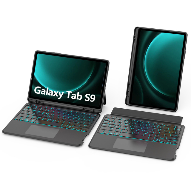 Premium Backlit Keyboard Case for Samsung Galaxy Tab S9 11" Wireless Keyboard with Touchpad Full Protection Slim Design for Work