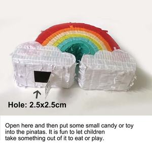 Mini piñata arc-en-ciel magique EASTERN, faite à la main, décoration <span class=keywords><strong>de</strong></span> fête d'anniversaire pour enfant et fête des mères, prix d'usine avantageux - Product Image 3