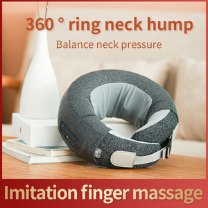 Masseur de cou électrique portable en forme de O, avec pétrissage Shiatsu, vibrations, chaleur et compresse chaude, pour soulager la douleur, idéal pour la maison, le bureau et les voyages - Product Image 2