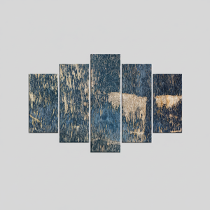 Navy Blue Printed Canvas Art: Abstract <b>Plaster</b> Print Design,<b>SET</b> OF 5 MIX CANVAS - Product Image 2