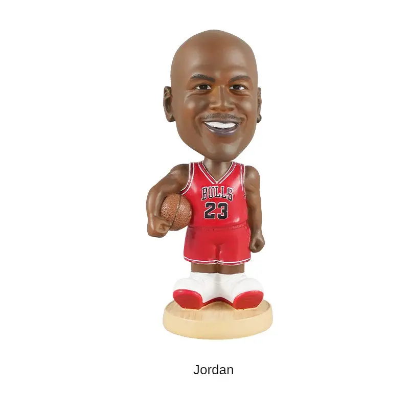 Wholesale Custom 18cm Resin Bobblehead Doll Mini Basketball Player Figurines Craft Decoration for Athlete Souvenirs