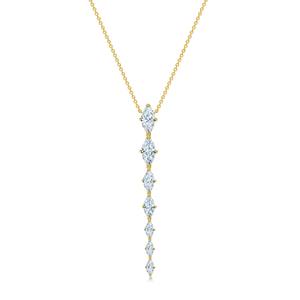 Venta al por mayor de acero inoxidable elegante largo en forma de Y disponible collar Vintage 18K chapado en oro borla circón collar de cadena cubana - Product Image 1