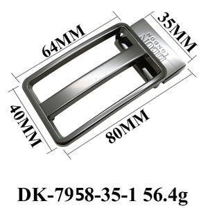 Hebilla de Cuero de Alta Calidad de 35 mm para Hombre, Estilo Formal, Rectangular, con Clip Intercambiable, Logotipo de Marca Grande, Estilo Neutral - Product Image 2