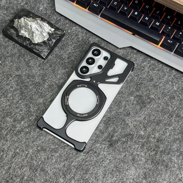 Dropshipping Metal Case with 360 Rotating Stand Magnetic Protective Cover Phone Case for Samsung Galaxy S26 S25 Ultra Phone Case