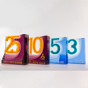 Trofeo de Cristal Liuli Morado Jadevertu con Logotipo Personalizado, Pulido y Duradero para Premios Corporativos de 3er a <span class=keywords><strong>80</strong></span>º <span class=keywords><strong>Aniversario</strong></span> - Product Image 6