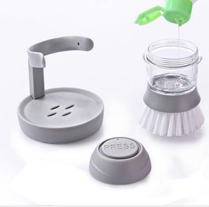 Soporte Multifuncional de Plástico para Herramientas de Limpieza de Cocina, Dispensador Manual de Jabón a Presión, Cepillo Pequeño para Platos y Estropajo - Product Image 5