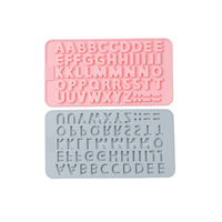 Wiederverwendbare Silikonform für 26 englische Buchstaben, Schokolade, DIY, Happy Birthday, Kuchendekoration, Werkzeug zur Herstellung von Kuchen, Süßigkeiten, Party, Lebensmittelqualität
