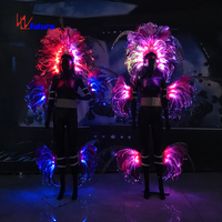 LED entusiasmo Samba deslumbrante luminiscente rendimiento disfraz pluma luminiscente disfraz carnaval actuación disfraz 1 pieza