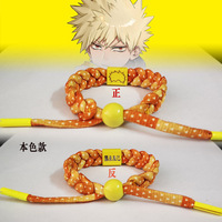 Vente flash Bracelet tissé d'anime My Hero Academia Gojo Satoru Attack on Titan Jujutsu Kaisen Bracelet pour cadeau