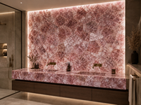 Panneaux rétroéclairés en quartz naturel poli, pierres semi-précieuses, pour comptoirs de bar, bureaux d'accueil et dessus de tables consoles