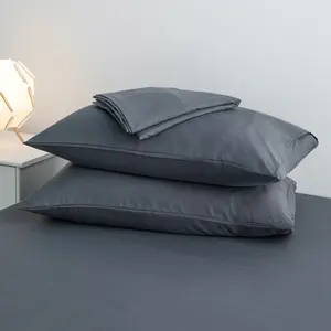 Prise en charge de la personnalisation gratuite des échantillons ensemble de draps de lit en bambou respirant pour la literie ensemble king size en bambou