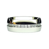 Bague personnalisée en acier inoxydable 316L vintage avec pierres précieuses, incrustation simple rangée de cristaux de zircon pour bijoux unisexes, vente en gros, faible MOQ