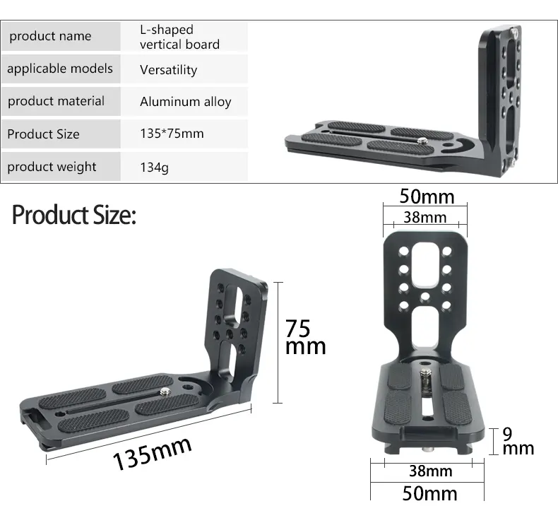 Pelat braket L pemasangan cepat kamera Universal untuk kamera Canon Sony Pentax Fujifilm kamera Dslr Aksesori Studio foto