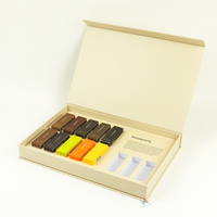 Boîte cadeau magnétique de luxe populaire, emballage pliable personnalisé avec logo, insert en carton noir et rose pour vêtements
