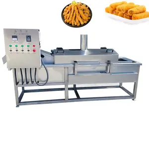 Hot Sale Snack Pellet Fryer Continous Frying Machines Snack Production Line Deep Fryer Commercial Machine