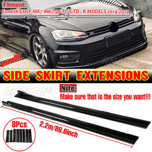 High Quality 2.2m Side Skirts Extension Rocker <b>Splitters</b> Diffuser Winglet Wings for VW GOLF MK7 MK7.5 GTI/GTD/R MODELS 2014-2019 - Product Image 1