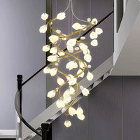 Lustre Moderne pour Hôtel et Villa, Grand Luminaire Créatif pour Salon, Loft, Plafond Haut, Escalier, Lampe Suspendue pour Hall d'Hôtel et Mariages