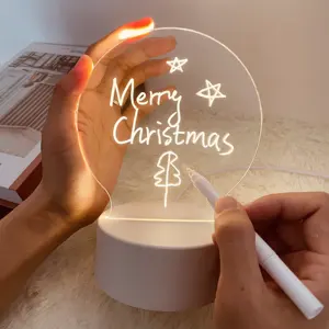 2024 nouveauté message lumineux effaçable 3D mignon bloc-notes et stylo cadeau ensemble logo personnalisé imprimé blocs-notes