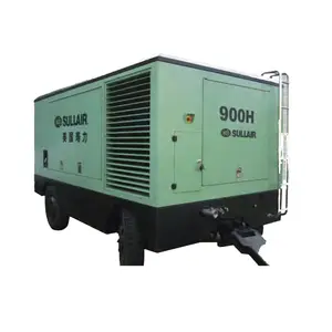 Low pressure Sullair DPQ185LA Dealers Portable Rotary Screw air Compressor With Spare Parts for home use
