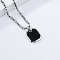 Collier en acier inoxydable plaqué PVD, pendentif vierge pour gravure laser, breloque personnalisée avec gravure de nom, unisexe