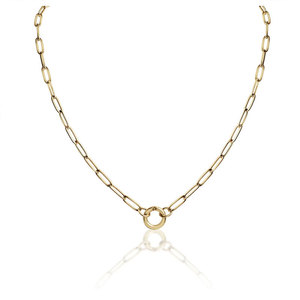 Collar de Acero Inoxidable 316L con Baño de Oro PVD de 14k/18k, Resistente al Agua y al Deslustre, con Colgante Tipo Clip para Mujer - Product Image 6